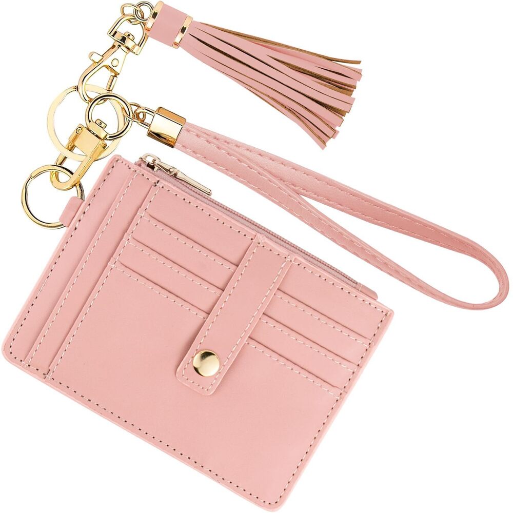 9605 Small Wristlet Wallets RFID Credit Card Holder Wallet Keychain